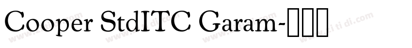 Cooper StdITC Garam字体转换